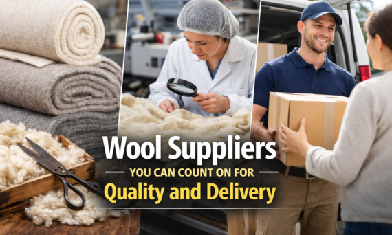 Wool suppliers ensuring quality and timely delivery for textile businesses.