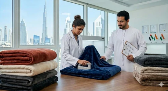 Blanket quality control with modern industrial equipment.