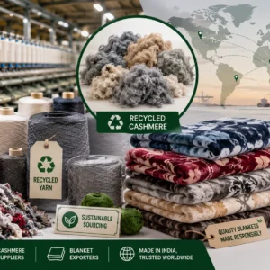 Recycled yarn and cashmere materials supporting India's blanket exports