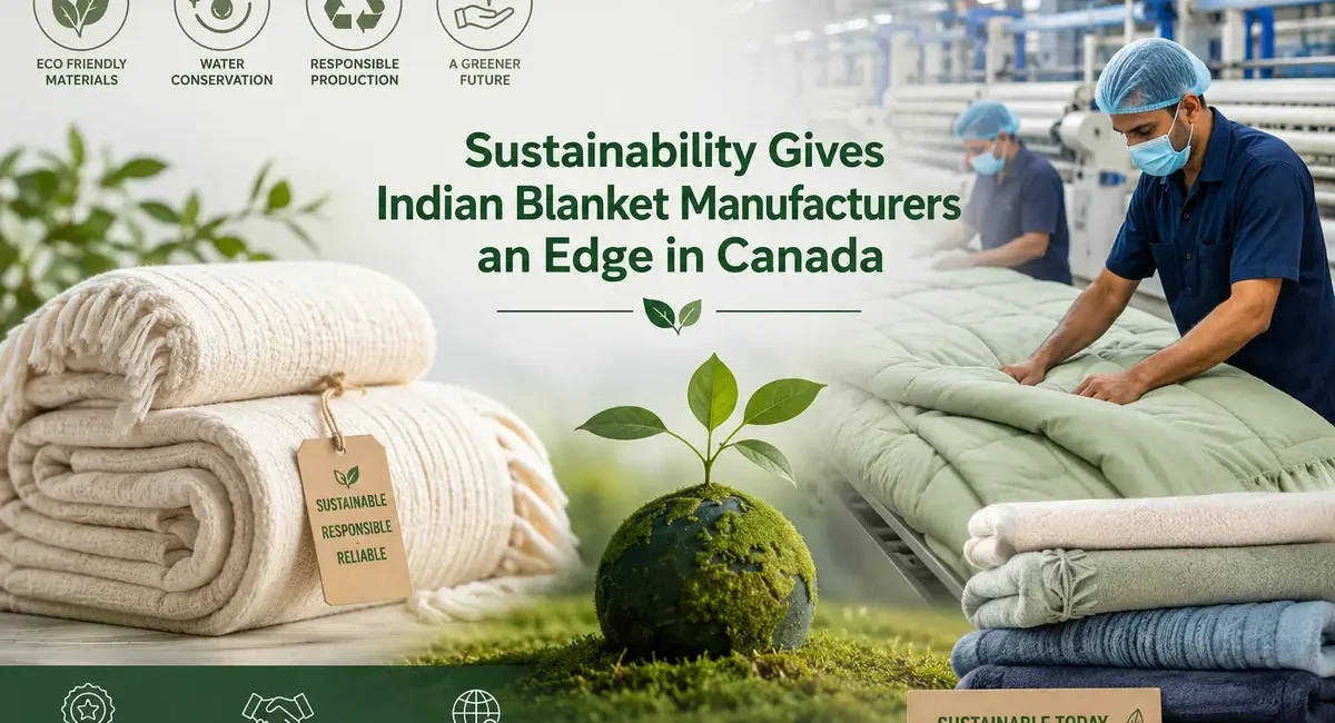 Eco-friendly Indian blanket factory producing export-quality blankets
