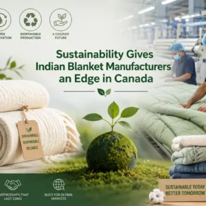 Eco-friendly Indian blanket factory producing export-quality blankets
