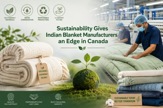Eco-friendly Indian blanket factory producing export-quality blankets