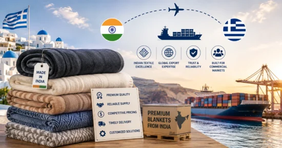Premium blankets manufactured in India for commercial buyers and distributors in Greece