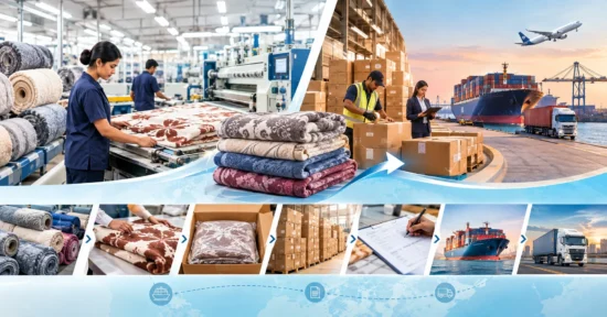 Blanket manufacturing and export management process in Ludhiana