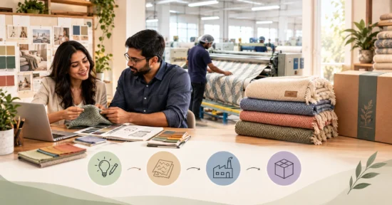 Custom blanket design process for brands