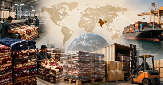 Indian blankets prepared for supply to Yemen, Saudi Arabia and overseas markets