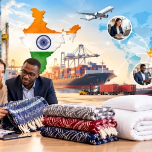 Blankets, bedding, yarn and textiles supplied from India to global markets