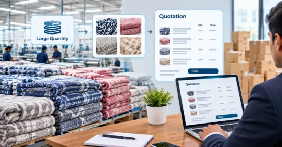 Large blanket orders shown with supplier quotation details