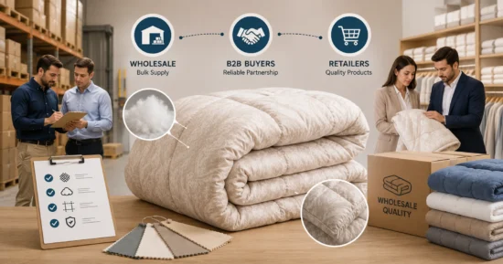 B2B wholesale comforter supply with consistent quality specifications