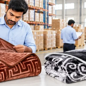 Wholesale blanket suppliers preparing products for buyers
