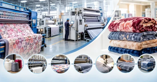 Modern blanket machinery used by a top blanket manufacturer in India